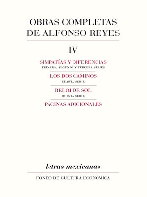 cover image of Obras completas, IV
